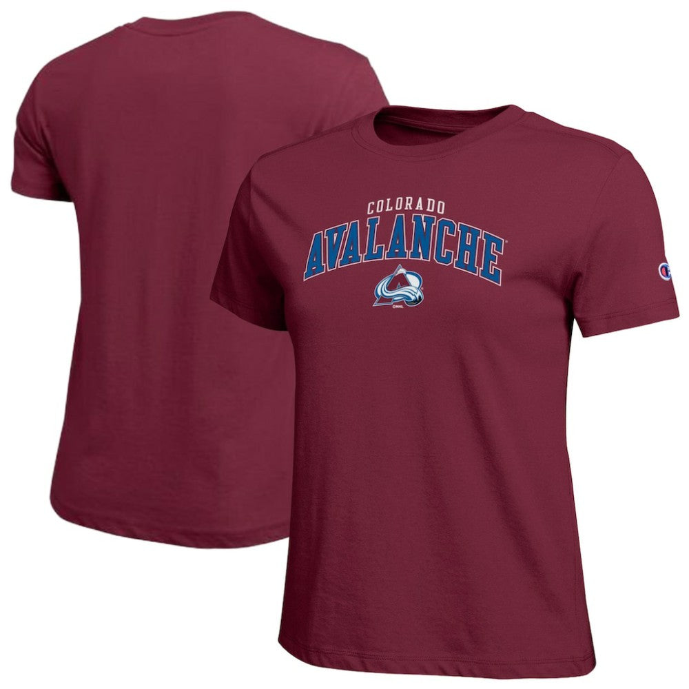 Colorado Avalanche Champion Women's Arch Mascot Logo T-Shirt