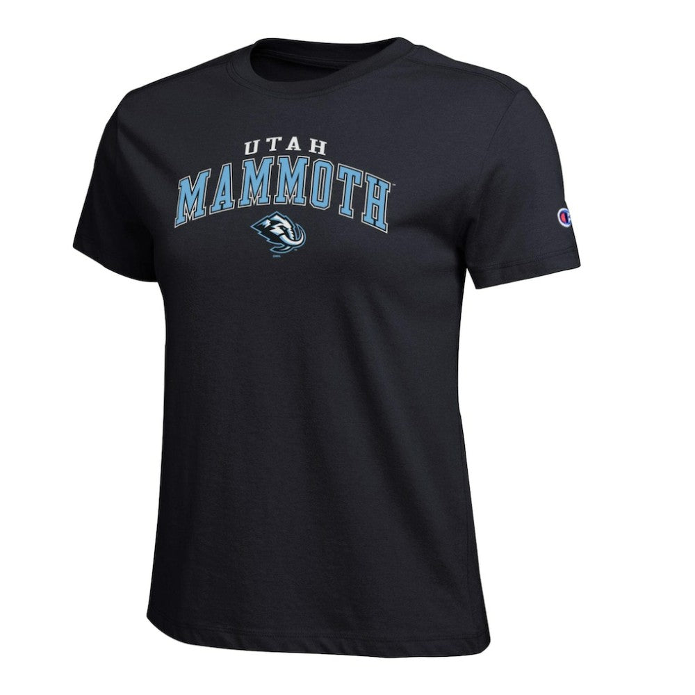 Utah Mammoth Champion Women's Arch Mascot Logo T-Shirt