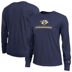 Nashville Predators Champion Women's Wordmark Lockup Long Sleeve T-Shirt