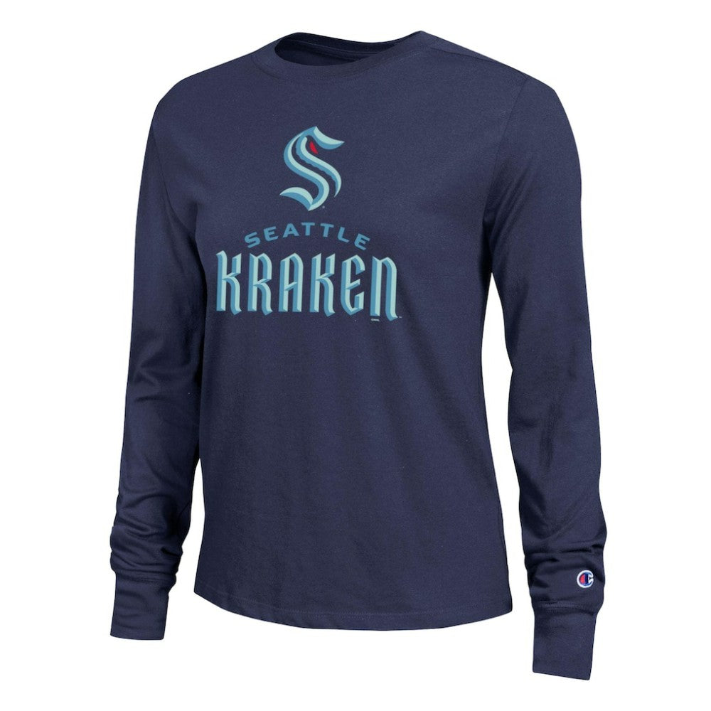 Seattle Kraken Champion Women's Wordmark Lockup Long Sleeve T-Shirt