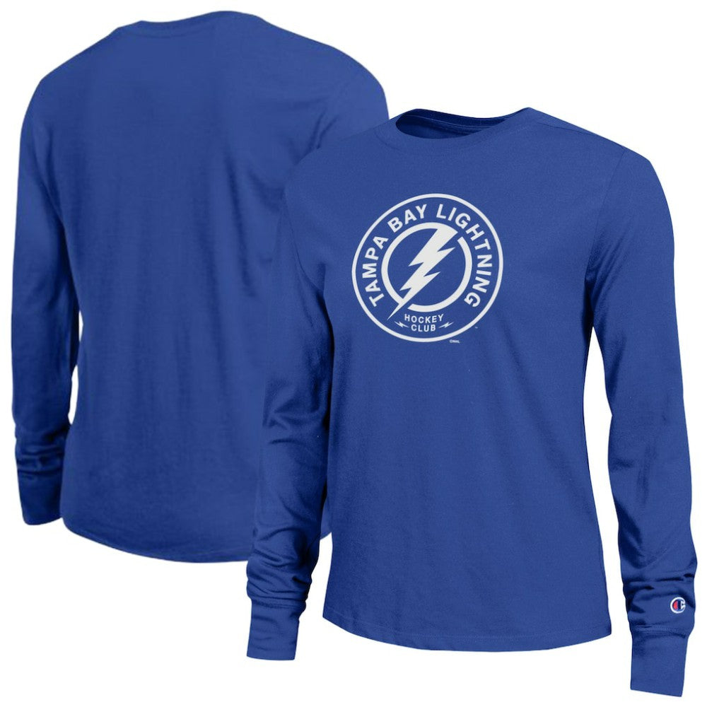 Tampa Bay Lightning Champion Women's Wordmark Lockup Long Sleeve T-Shirt