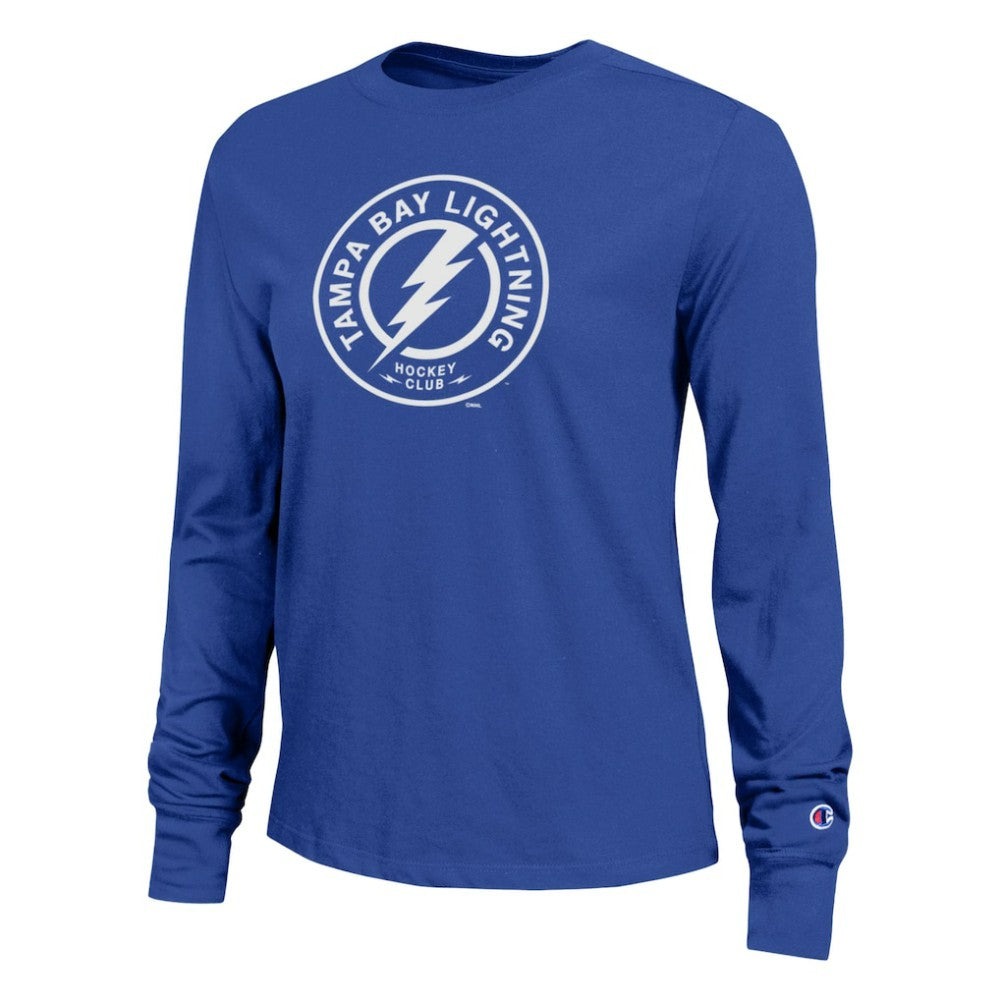 Tampa Bay Lightning Champion Women's Wordmark Lockup Long Sleeve T-Shirt