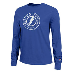 Tampa Bay Lightning Champion Women's Wordmark Lockup Long Sleeve T-Shirt
