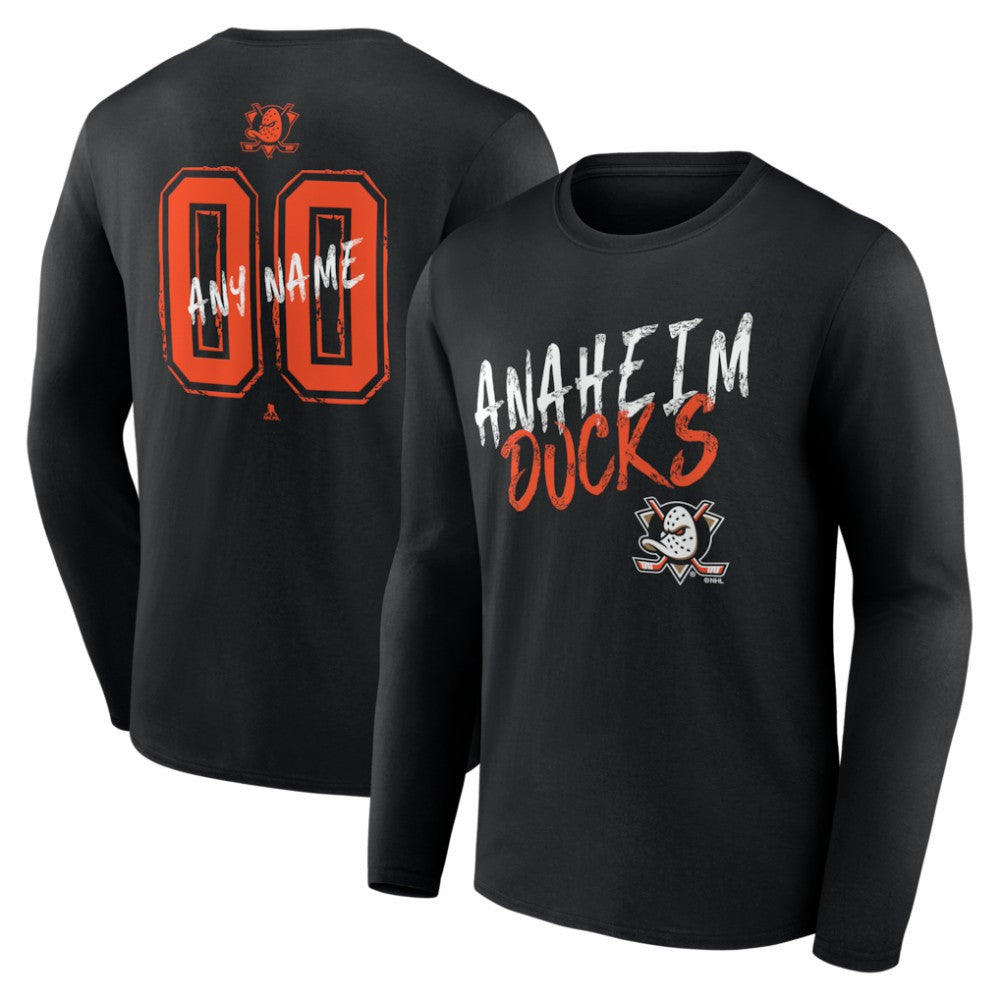 Anaheim Ducks Hustle Personalized Name & Number Long Sleeve T-Shirt