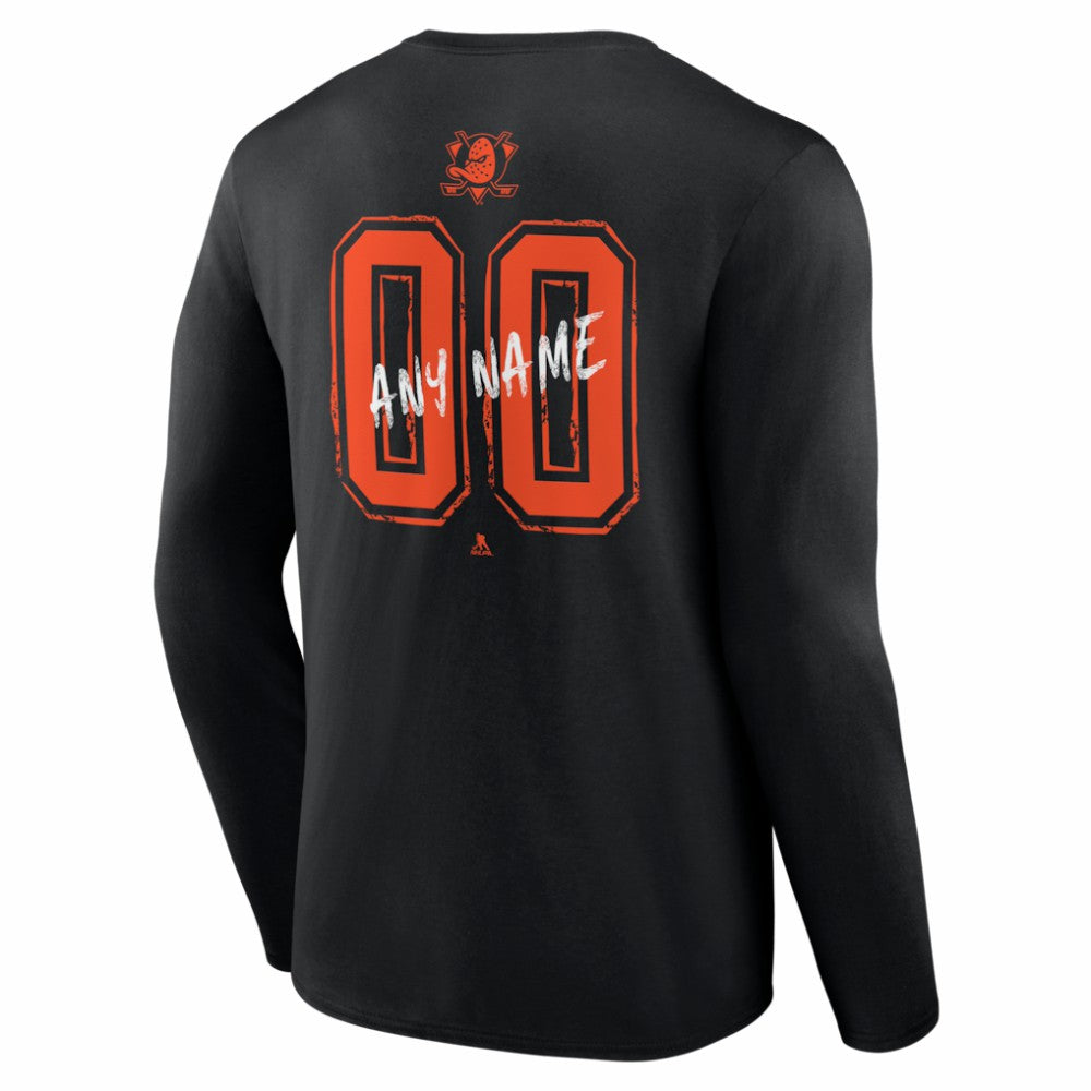 Anaheim Ducks Hustle Personalized Name & Number Long Sleeve T-Shirt