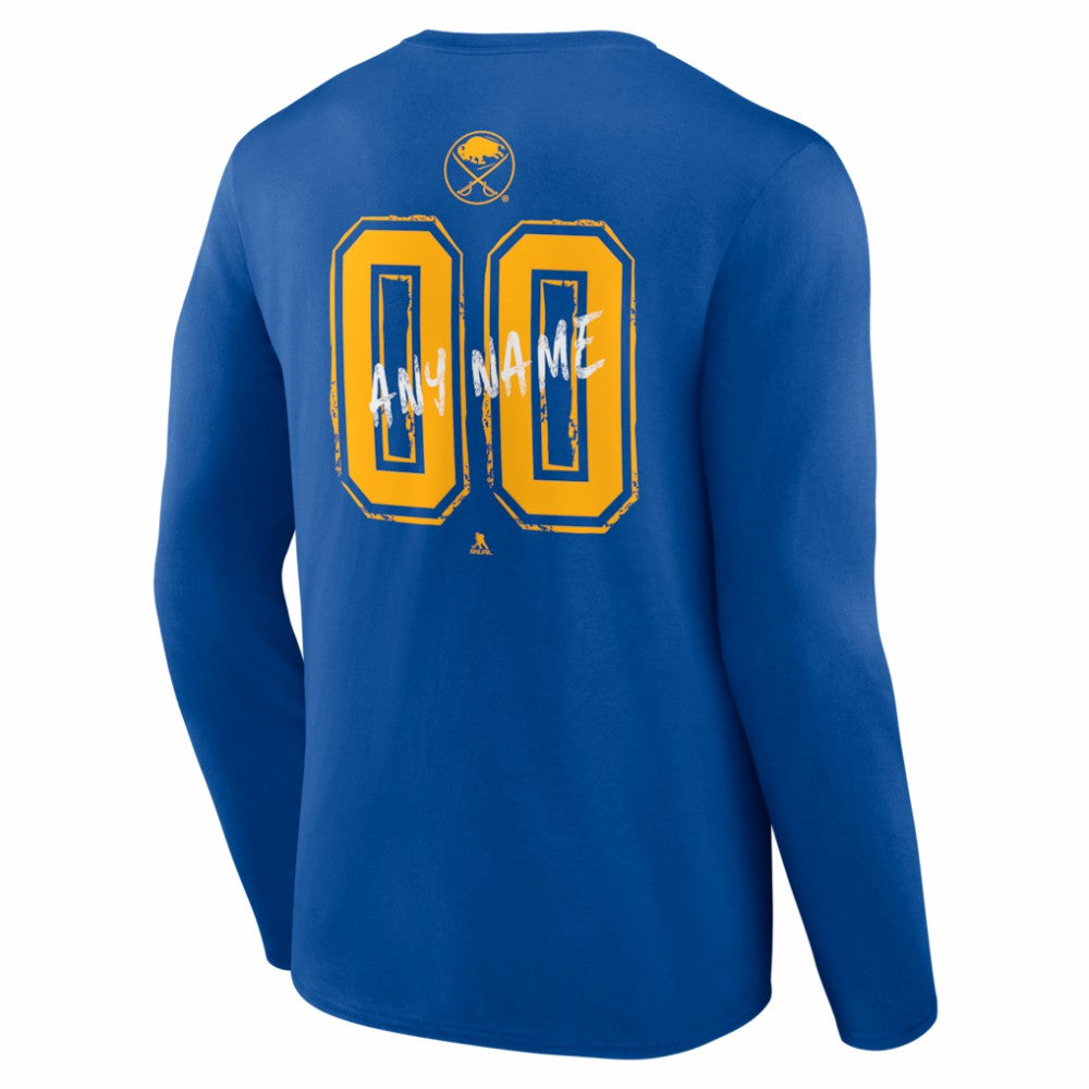 Buffalo Sabres Hustle Personalized Name & Number Long Sleeve T-Shirt