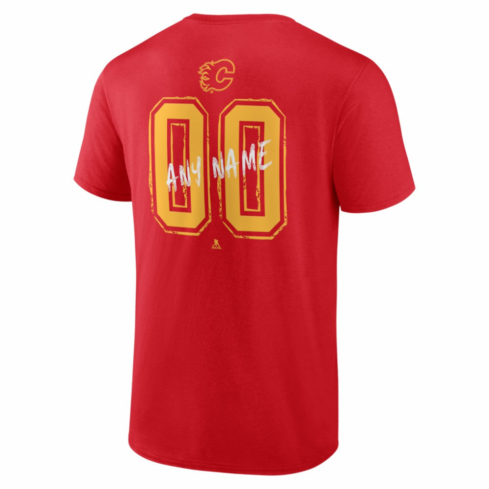 Calgary Flames Hustle Personalized Name & Number T-Shirt