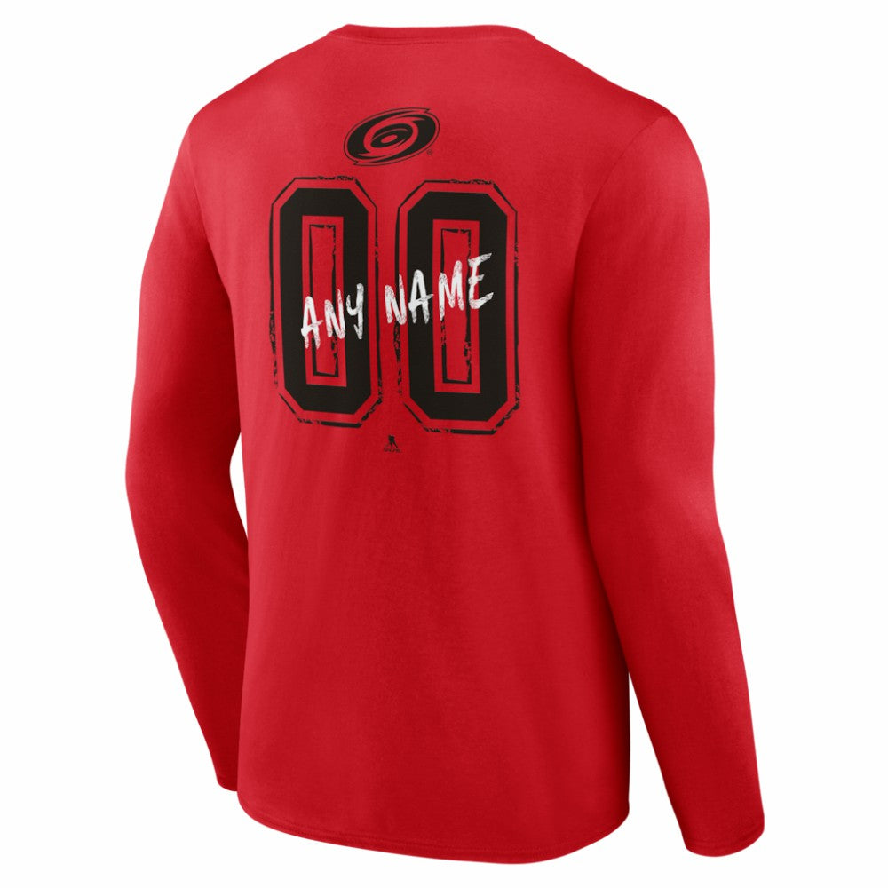 Carolina Hurricanes Hustle Personalized Name & Number Long Sleeve T-Shirt