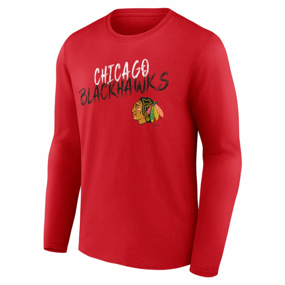 Chicago Blackhawks Hustle Personalized Name & Number Long Sleeve T-Shirt