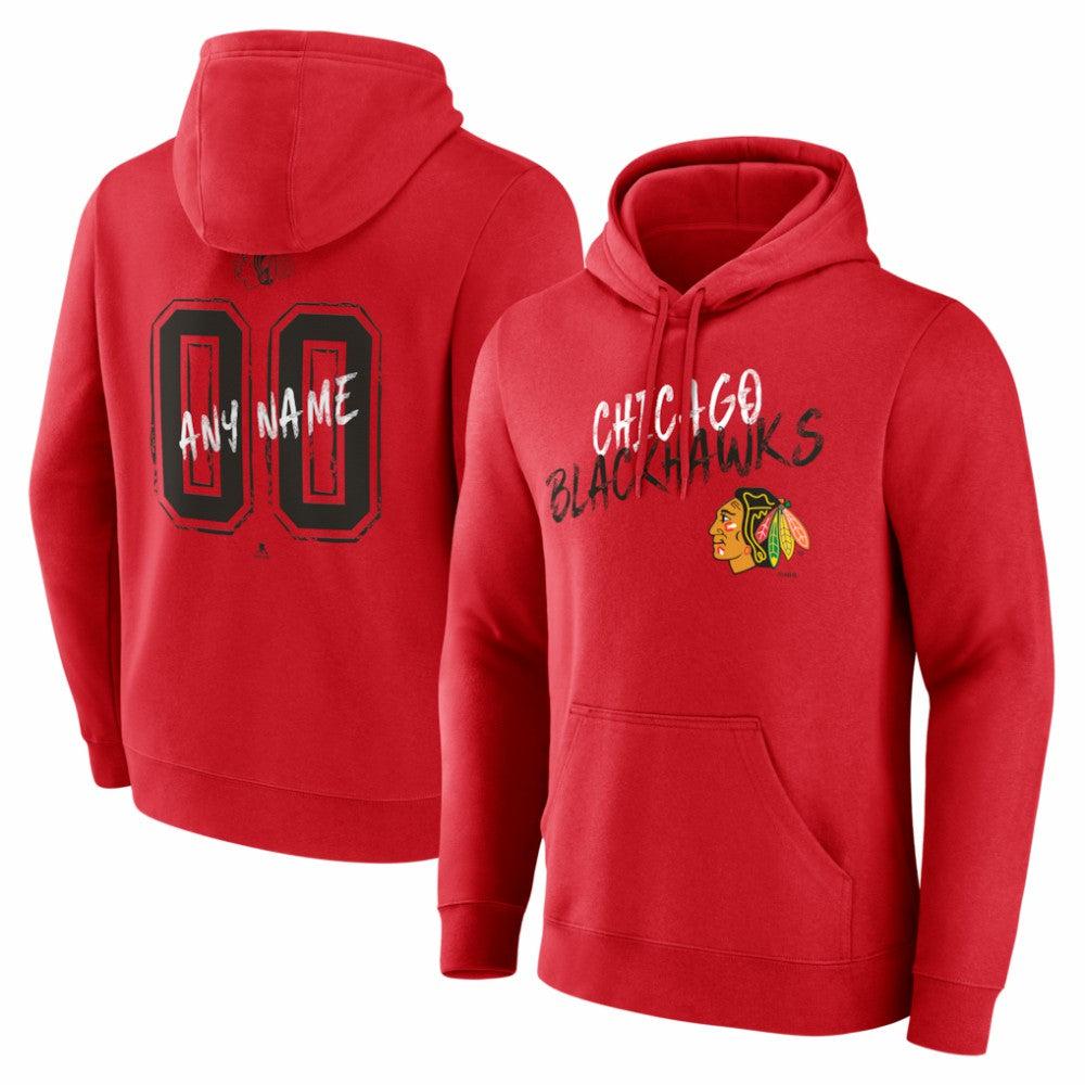 Chicago Blackhawks Hustle Personalized Name & Number Hoodie