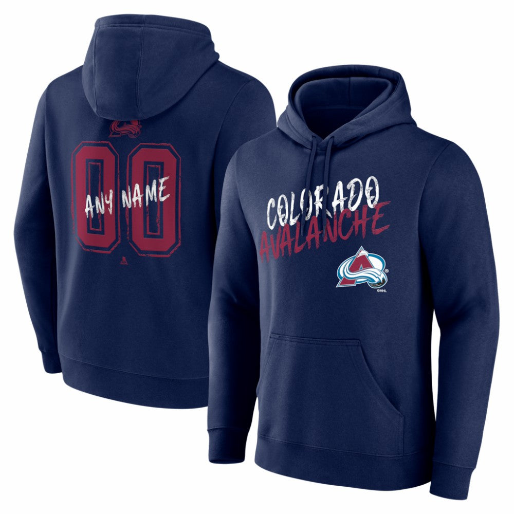 Colorado Avalanche Big & Tall Hustle Personalized Name & Number Hoodie