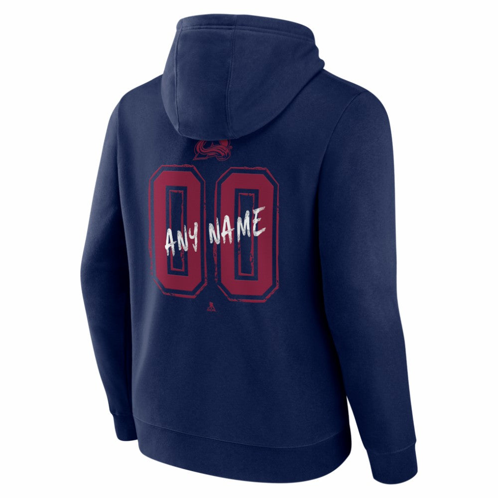 Colorado Avalanche Big & Tall Hustle Personalized Name & Number Hoodie
