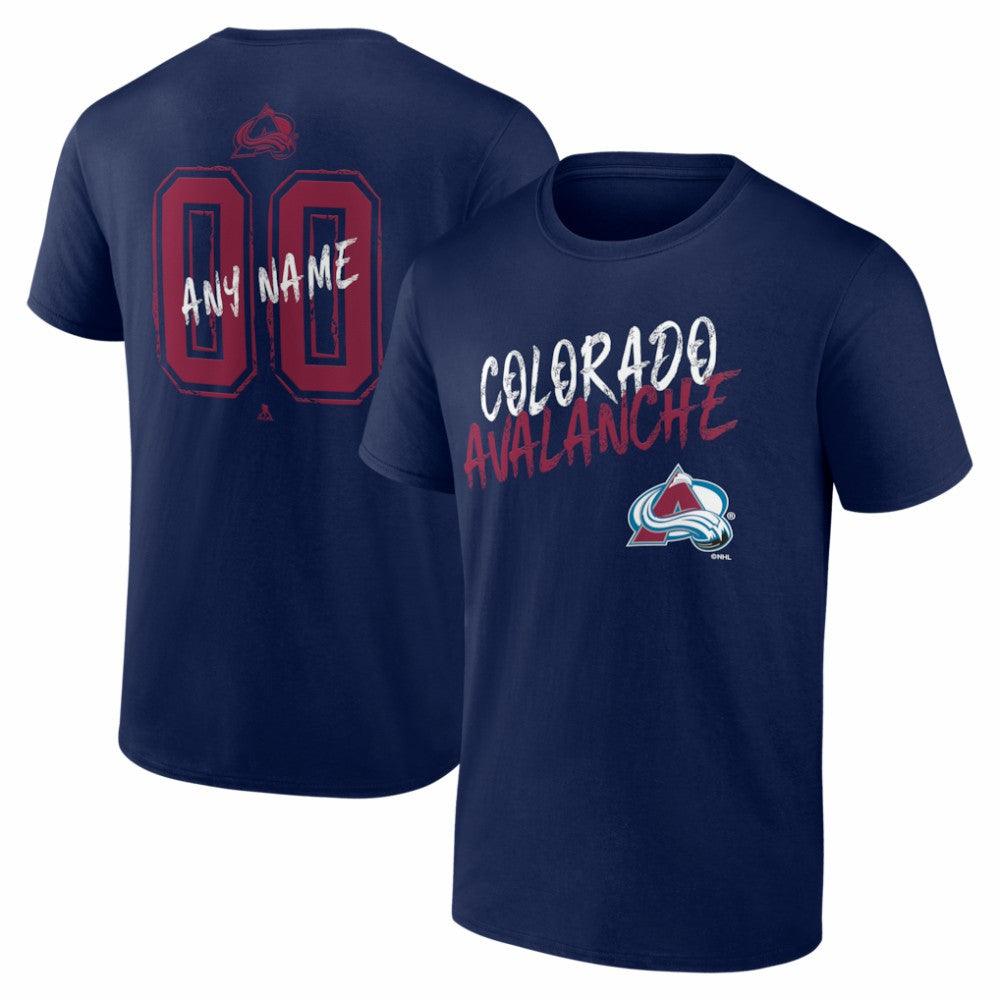 Colorado Avalanche Big & Tall Hustle Personalized Name & Number T-Shirt