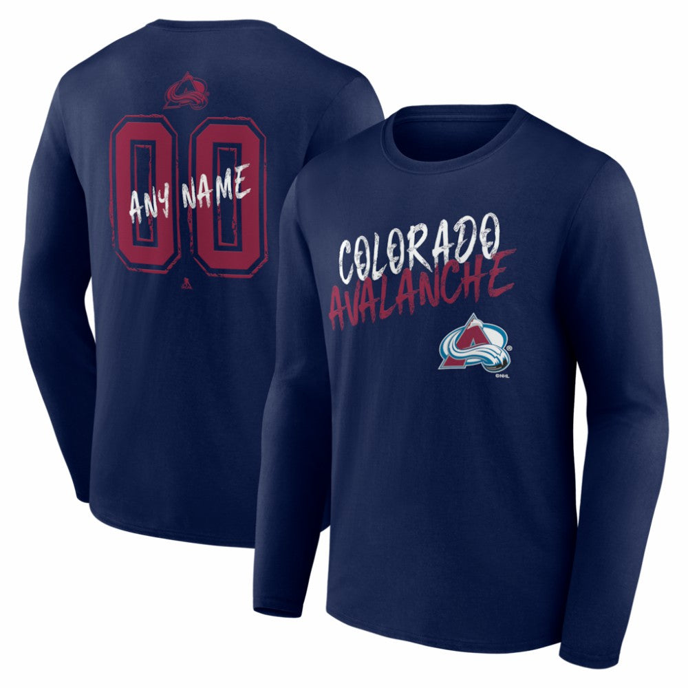 Colorado Avalanche Hustle Personalized Name & Number Long Sleeve T-Shirt
