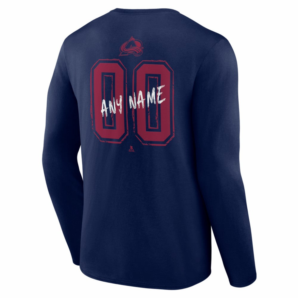 Colorado Avalanche Hustle Personalized Name & Number Long Sleeve T-Shirt