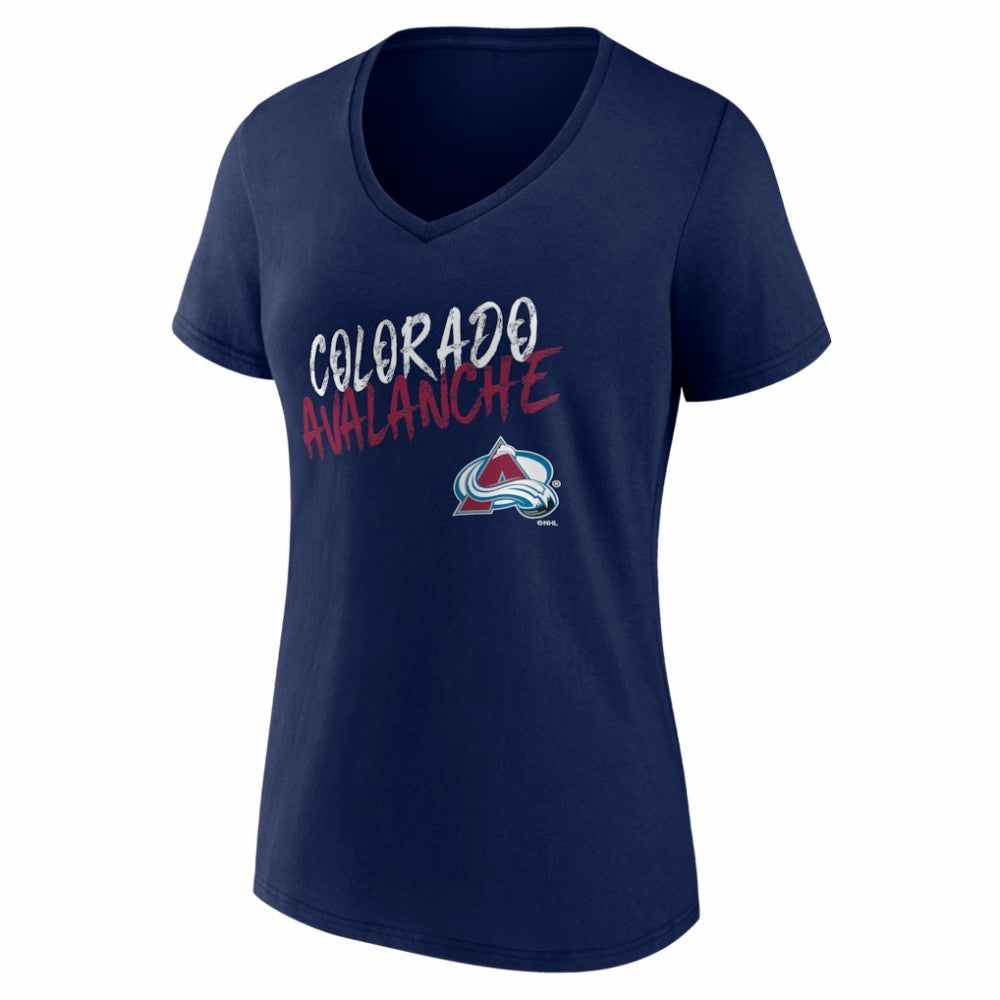 Colorado Avalanche Women's Hustle Personalized Name & Number V-Neck T-Shirt