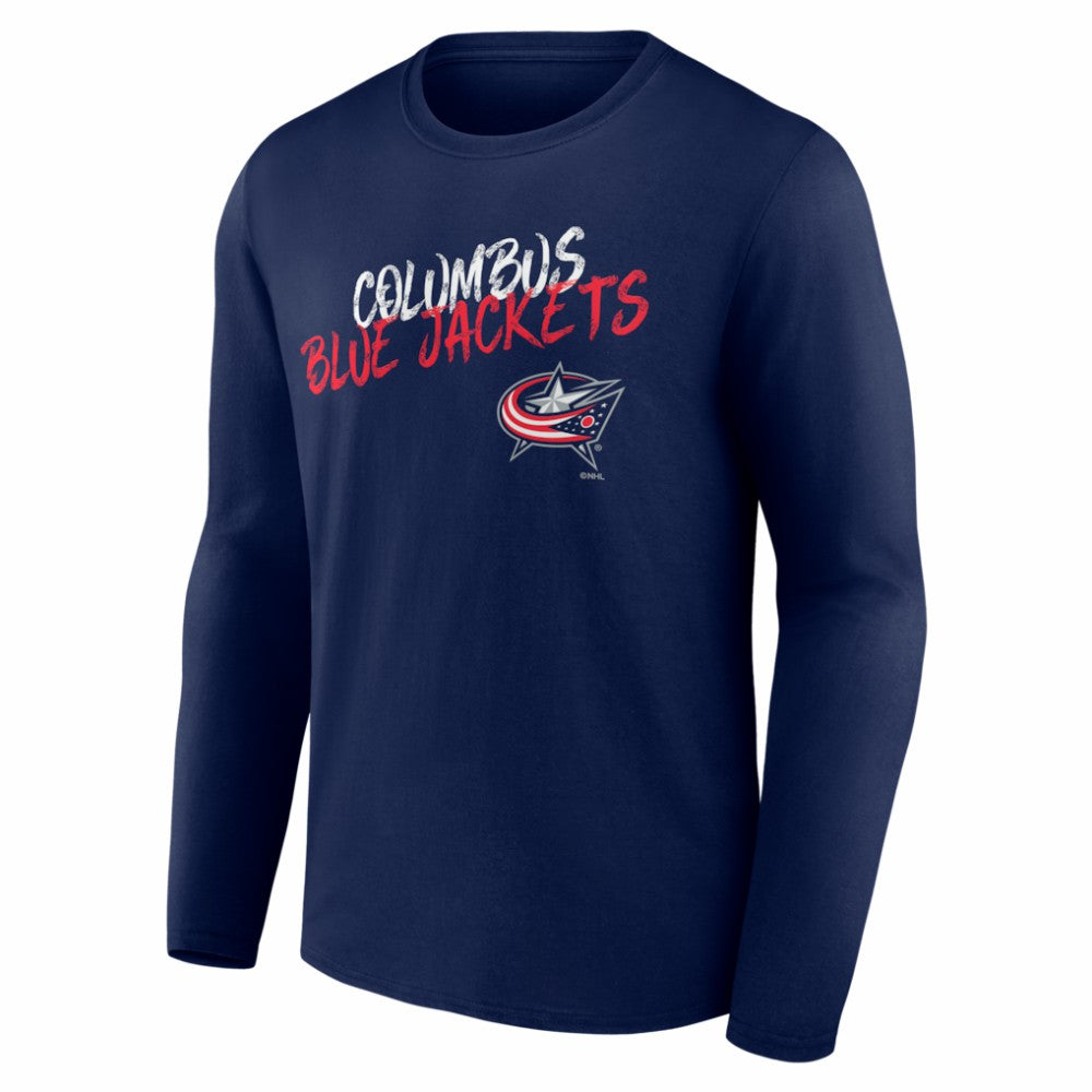 Columbus Blue Jackets Hustle Personalized Name & Number Long Sleeve T-Shirt