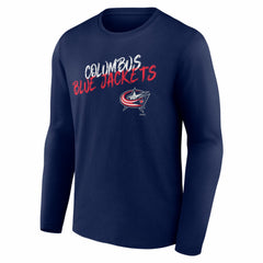 Columbus Blue Jackets Hustle Personalized Name & Number Long Sleeve T-Shirt