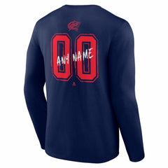Columbus Blue Jackets Hustle Personalized Name & Number Long Sleeve T-Shirt