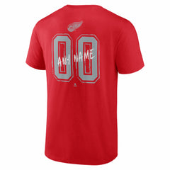 Detroit Red Wings Big & Tall Hustle Personalized Name & Number T-Shirt