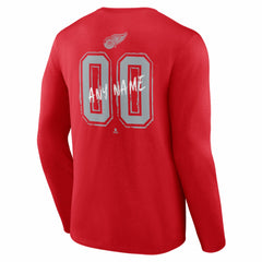 Detroit Red Wings Hustle Personalized Name & Number Long Sleeve T-Shirt