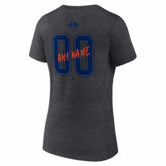 Edmonton Oilers Women's Hustle Personalized Name & Number V-Neck T-Shirt