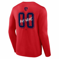 Florida Panthers Hustle Personalized Name & Number Long Sleeve T-Shirt