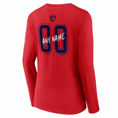 Florida Panthers Women's Hustle Personalized Name & Number Long Sleeve V-Neck T-Shirt