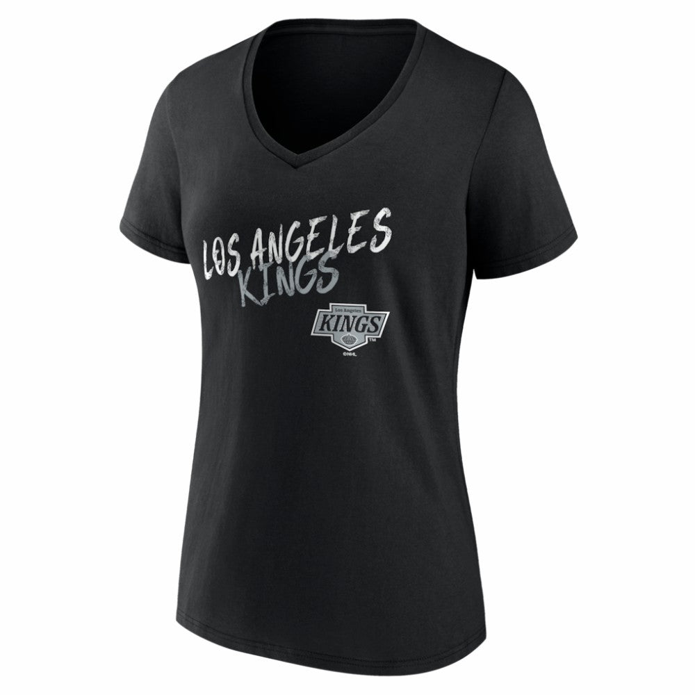 Los Angeles Kings Women's Hustle Personalized Name & Number V-Neck T-Shirt
