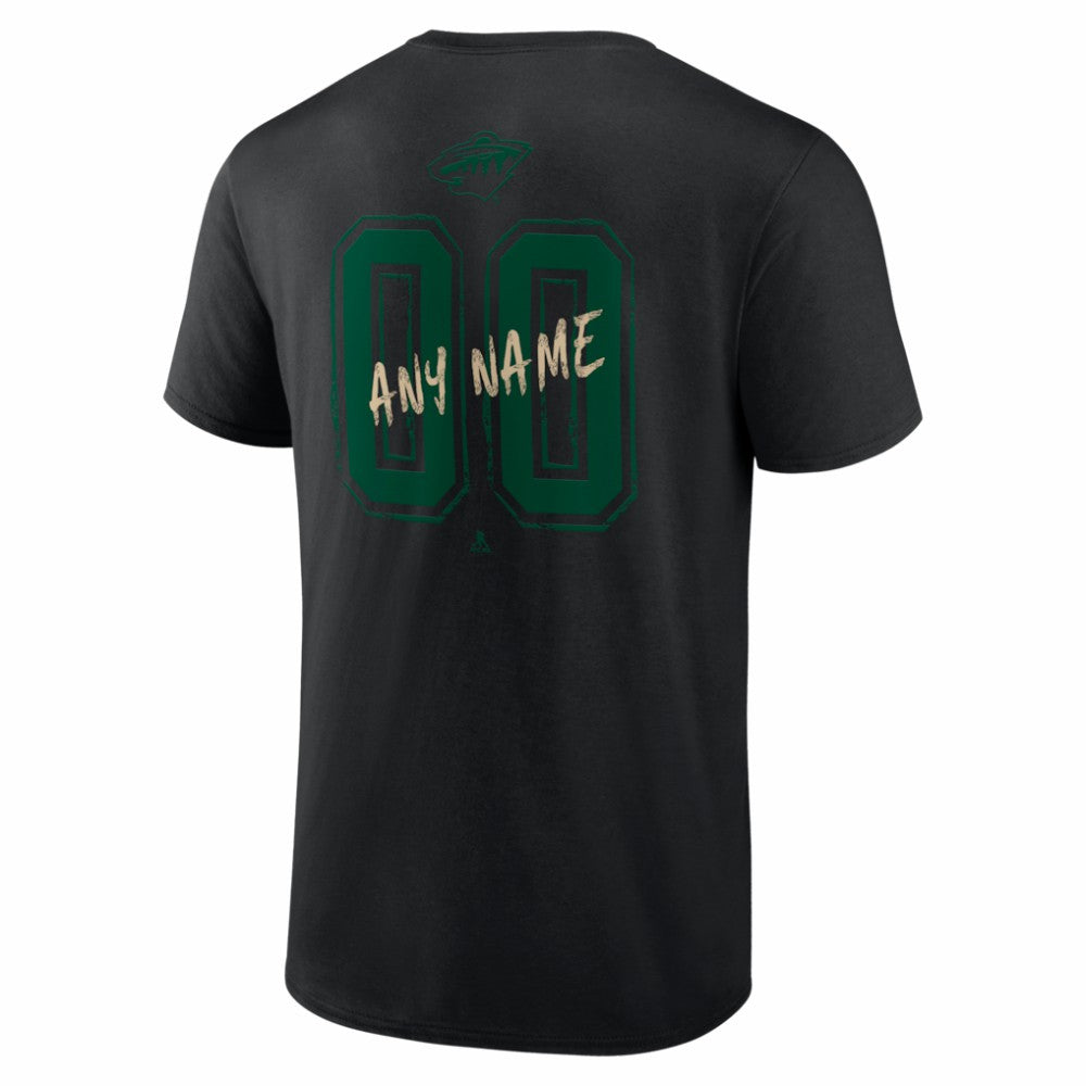 Minnesota Wild Big & Tall Hustle Personalized Name & Number T-Shirt
