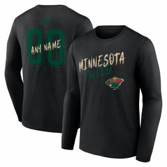 Minnesota Wild Hustle Personalized Name & Number Long Sleeve T-Shirt