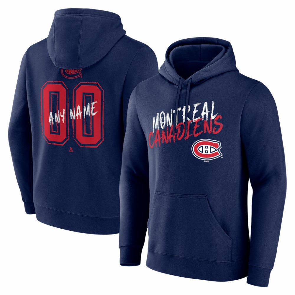 Montreal Canadiens Big & Tall Hustle Personalized Name & Number Hoodie