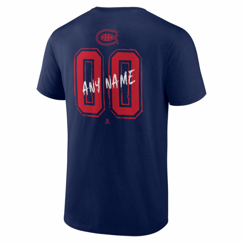 Montreal Canadiens Big & Tall Hustle Personalized Name & Number T-Shirt