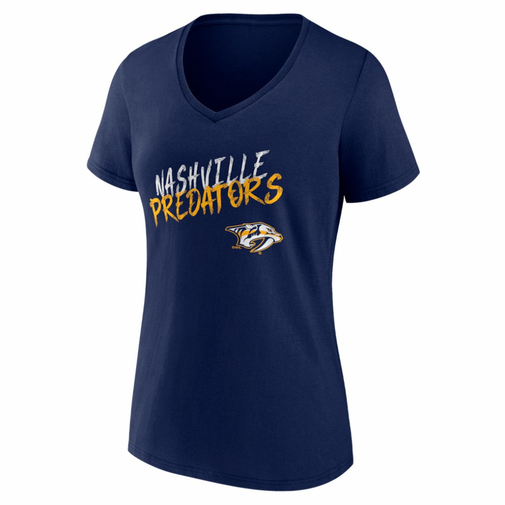 Nashville Predators Women's Hustle Personalized Name & Number V-Neck T-Shirt