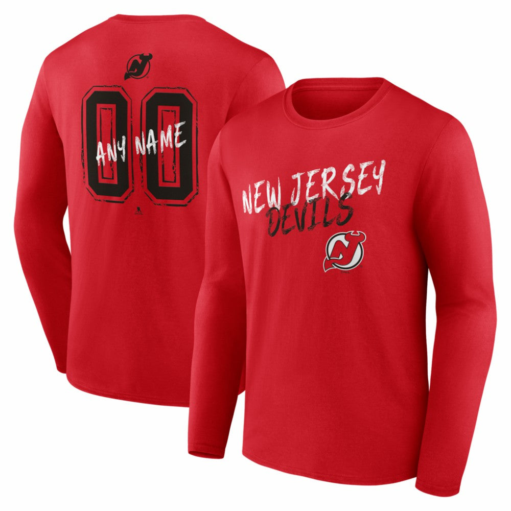 New Jersey Devils Hustle Personalized Name & Number Long Sleeve T-Shirt
