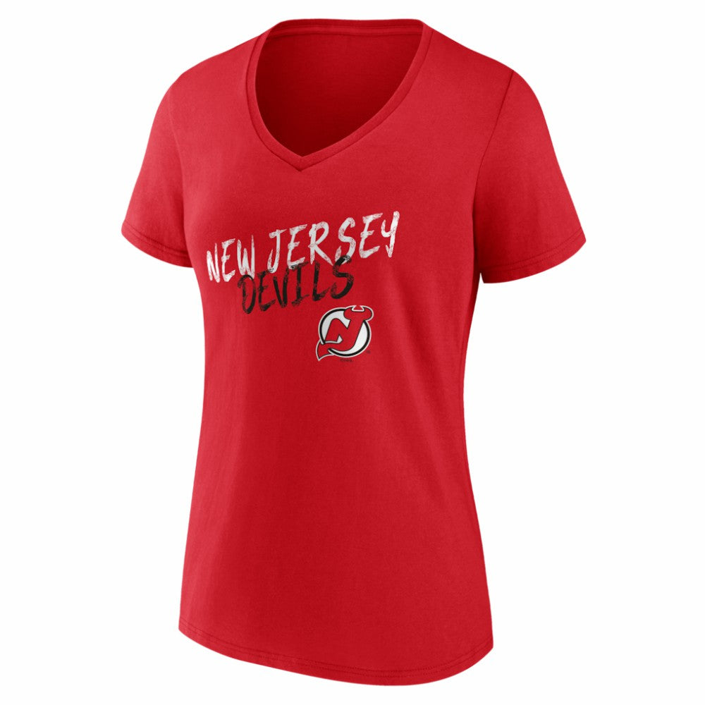 New Jersey Devils Women's Hustle Personalized Name & Number V-Neck T-Shirt