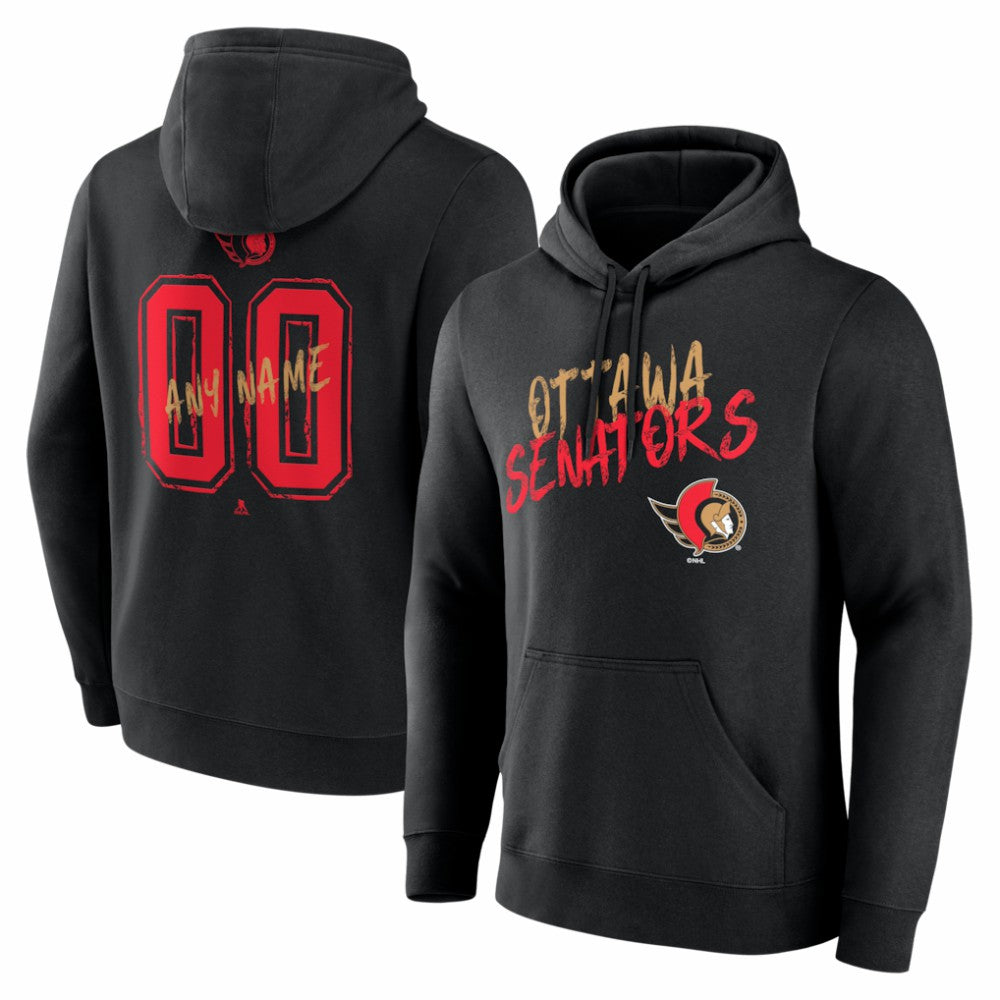Ottawa Senators Big & Tall Hustle Personalized Name & Number Hoodie