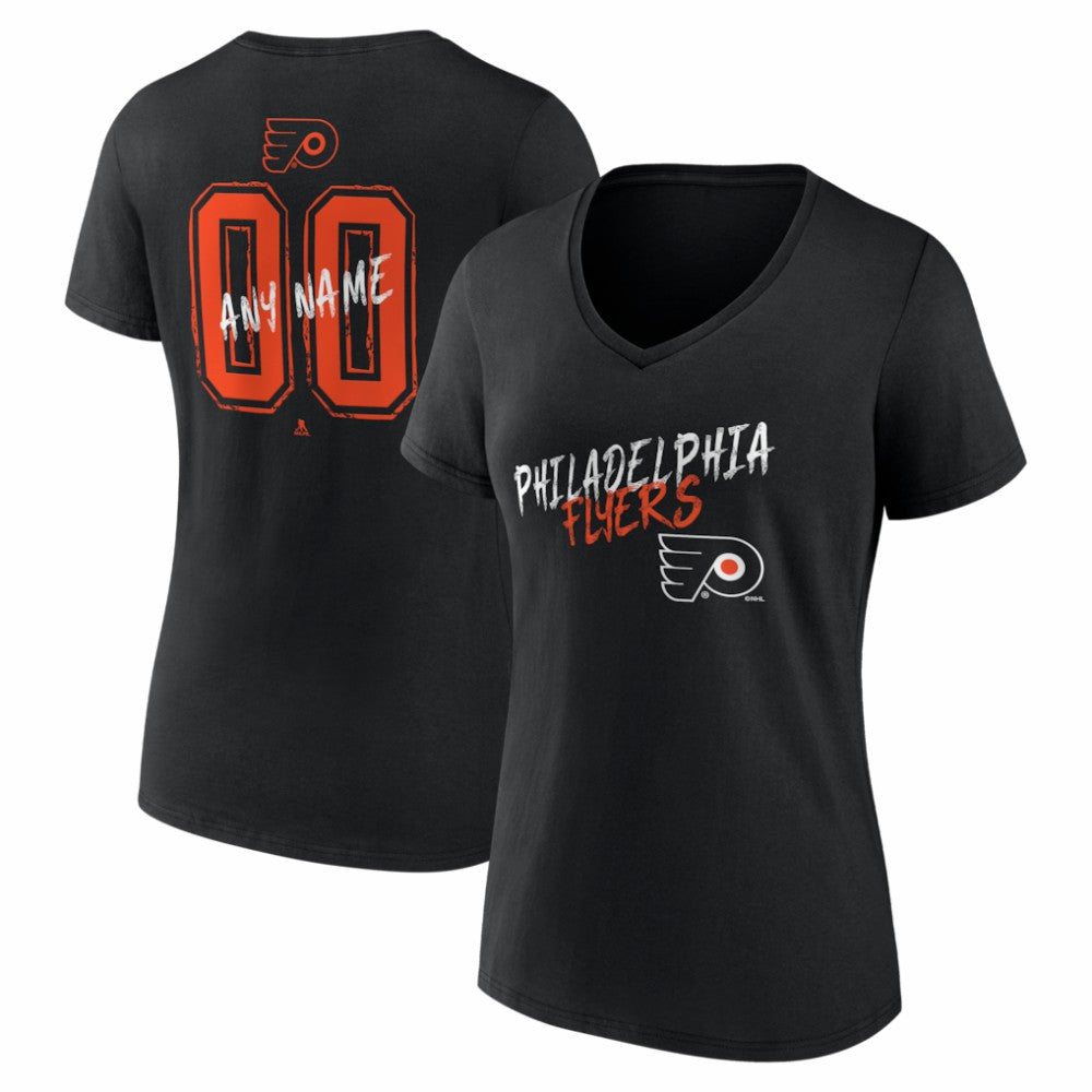 Philadelphia Flyers Women's Hustle Personalized Name & Number V-Neck T-Shirt