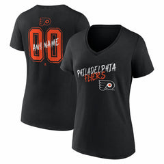 Philadelphia Flyers Women's Hustle Personalized Name & Number V-Neck T-Shirt
