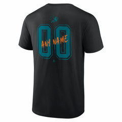 San Jose Sharks Big & Tall Hustle Personalized Name & Number T-Shirt