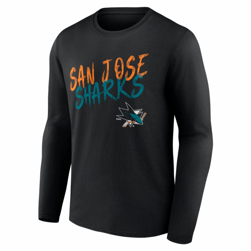 San Jose Sharks Hustle Personalized Name & Number Long Sleeve T-Shirt