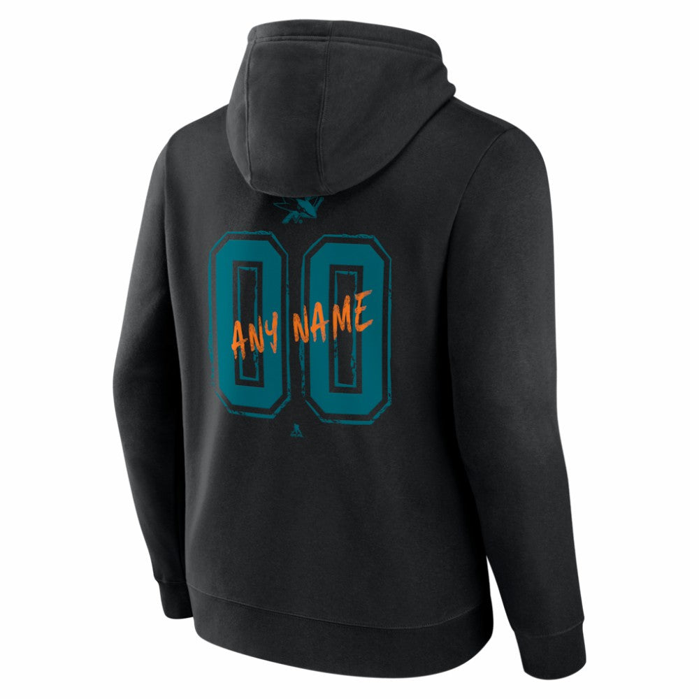 San Jose Sharks Hustle Personalized Name & Number Hoodie