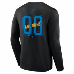 St. Louis Blues Hustle Personalized Name & Number Long Sleeve T-Shirt