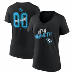 Utah Mammoth Women's Hustle Personalized Name & Number V-Neck T-Shirt