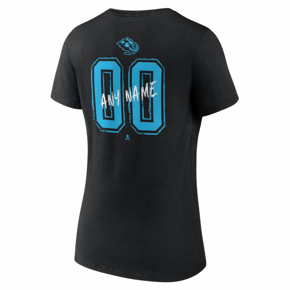 Utah Mammoth Women's Hustle Personalized Name & Number V-Neck T-Shirt