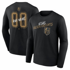 Vegas Golden Knights Hustle Personalized Name & Number Long Sleeve T-Shirt