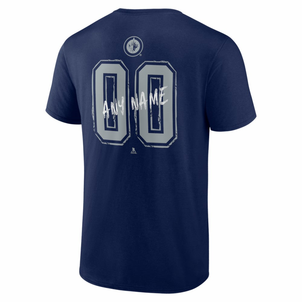 Winnipeg Jets Big & Tall Hustle Personalized Name & Number T-Shirt