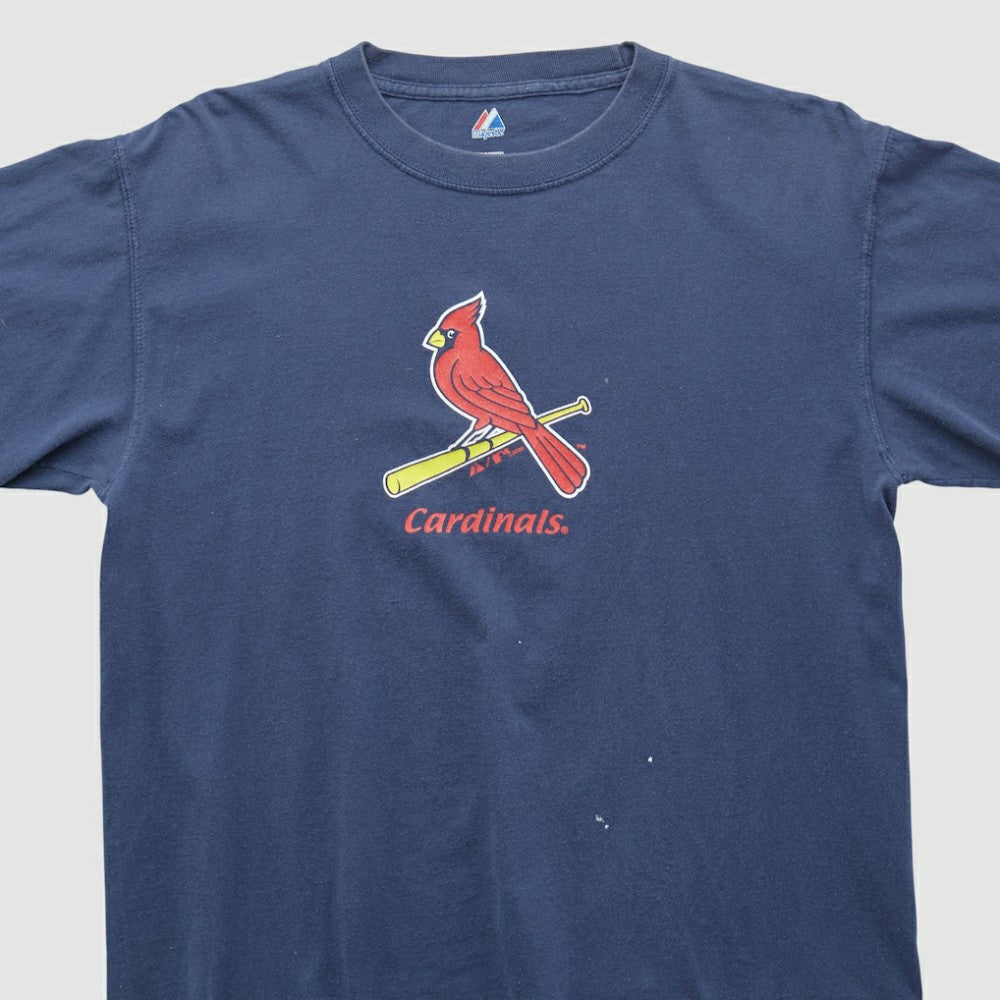 St. Louis Cardinals Majestic 2000s T-shirt - Navy Vintage