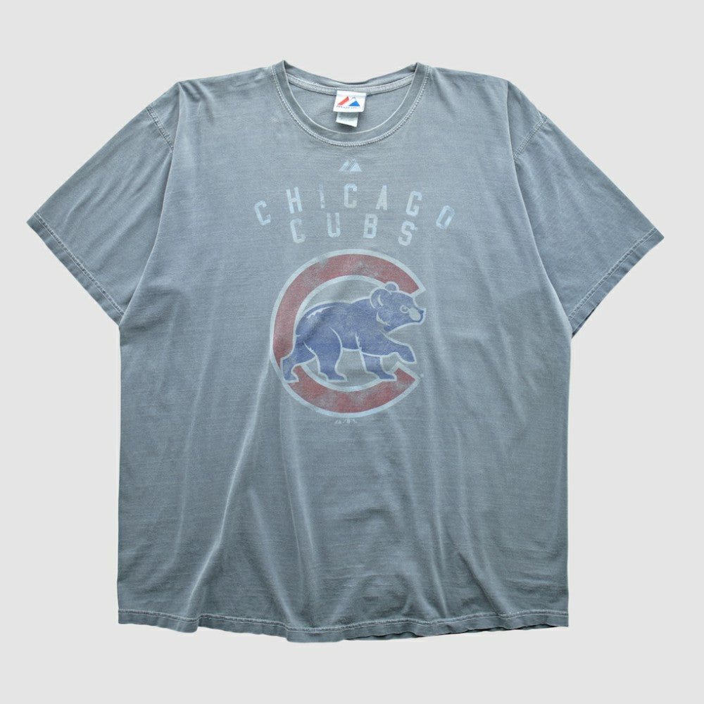 Chicago Cubs Majestic 2000s T-shirt - Gray Vintage