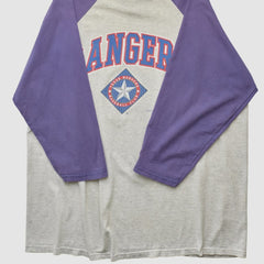 Texas Rangers Logo Athletic T-shirt - Heather Gray Vintage